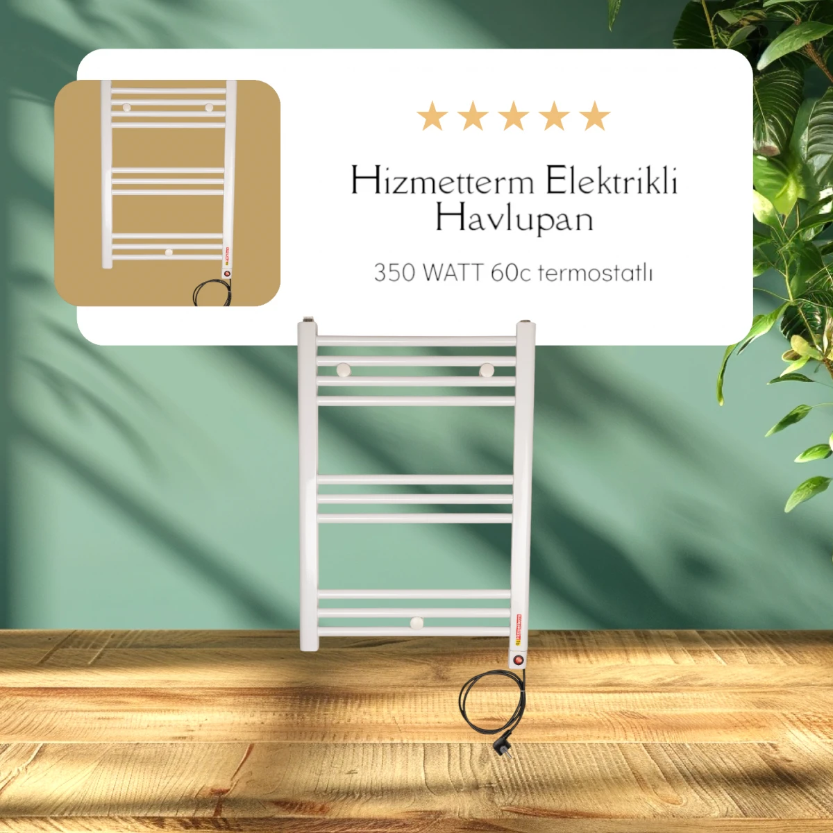 Elektrikli Havlupan 50X70 Beyaz