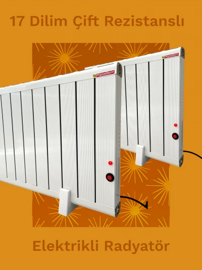 Elektrikli Aluminyum Radyatör Çift Rezistanslı 1200 WATT