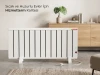 1200 W Çift Rezistanslı (600+600) Aluminyum Elektrikli Radyatör 60c Sabit termostatlı 50x120 cm